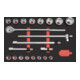 Coffret de douilles 3/4" Kraftwerk PRO LINE EVA, insert 60x40 cm, 21 pcs.-1