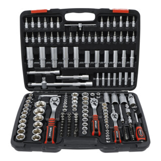 Coffret de douilles | 6,3 mm (1/4") / 10 mm (3/8") / 12,5 mm (1/2") | 172 pièces BGS Do it yourself
