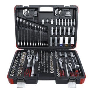 Coffret de douilles 6,3 mm (1/4") / 10 mm (3/8") / 12,5 mm (1/2") 176 pièces BGS Do it yourself