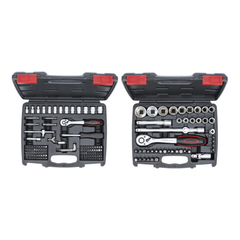 Coffret de douilles 6,3 mm (1/4") + 12,5 mm (1/2") en pouces 174 pièces BGS Do it yourself