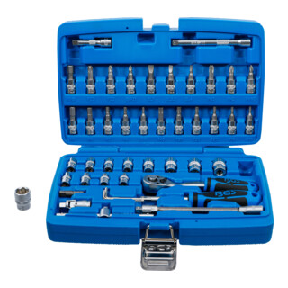Coffret de douilles 6,3 mm (1/4") 46 pièces BGS