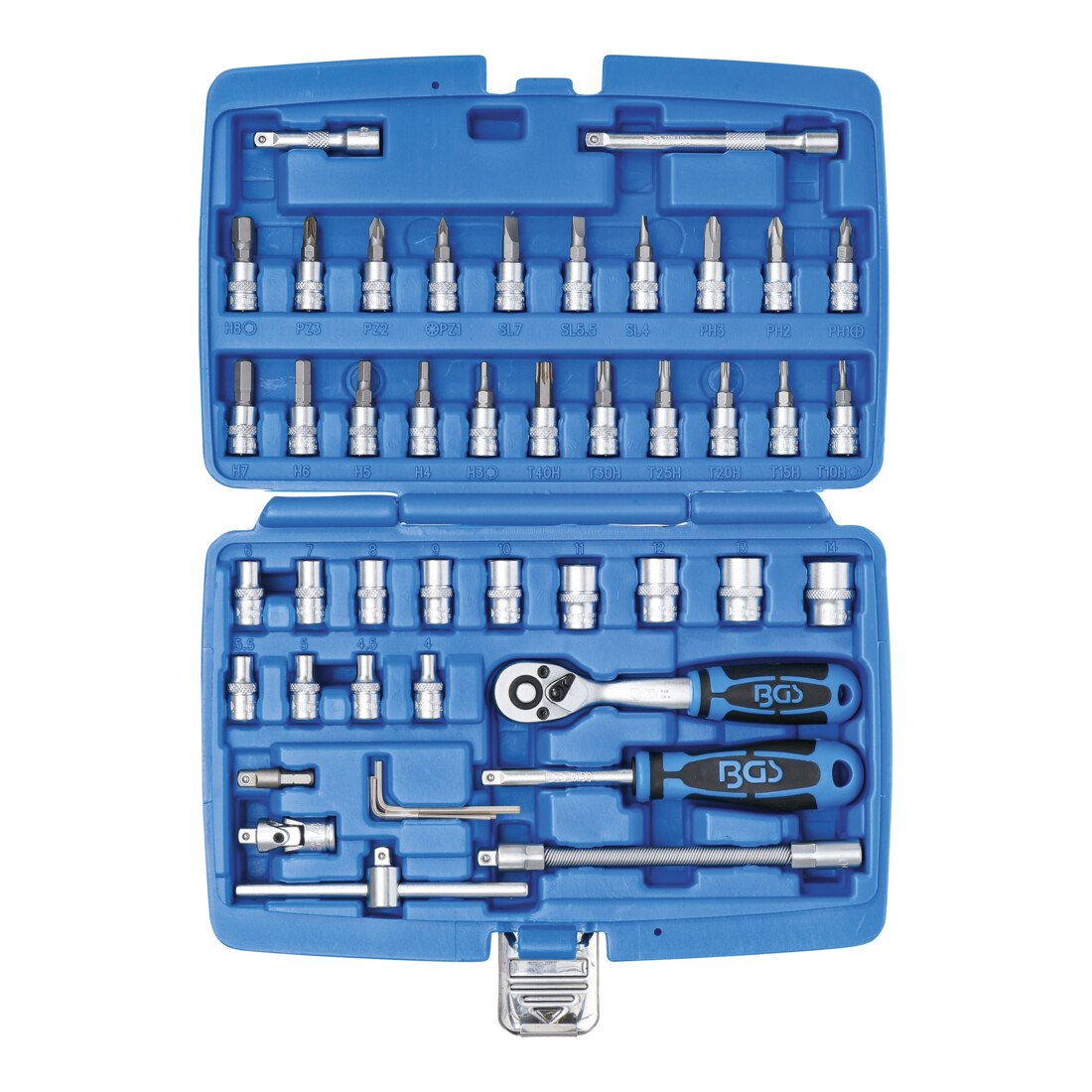 Coffret de douilles 6,3 mm (1/4") 46 pièces BGS