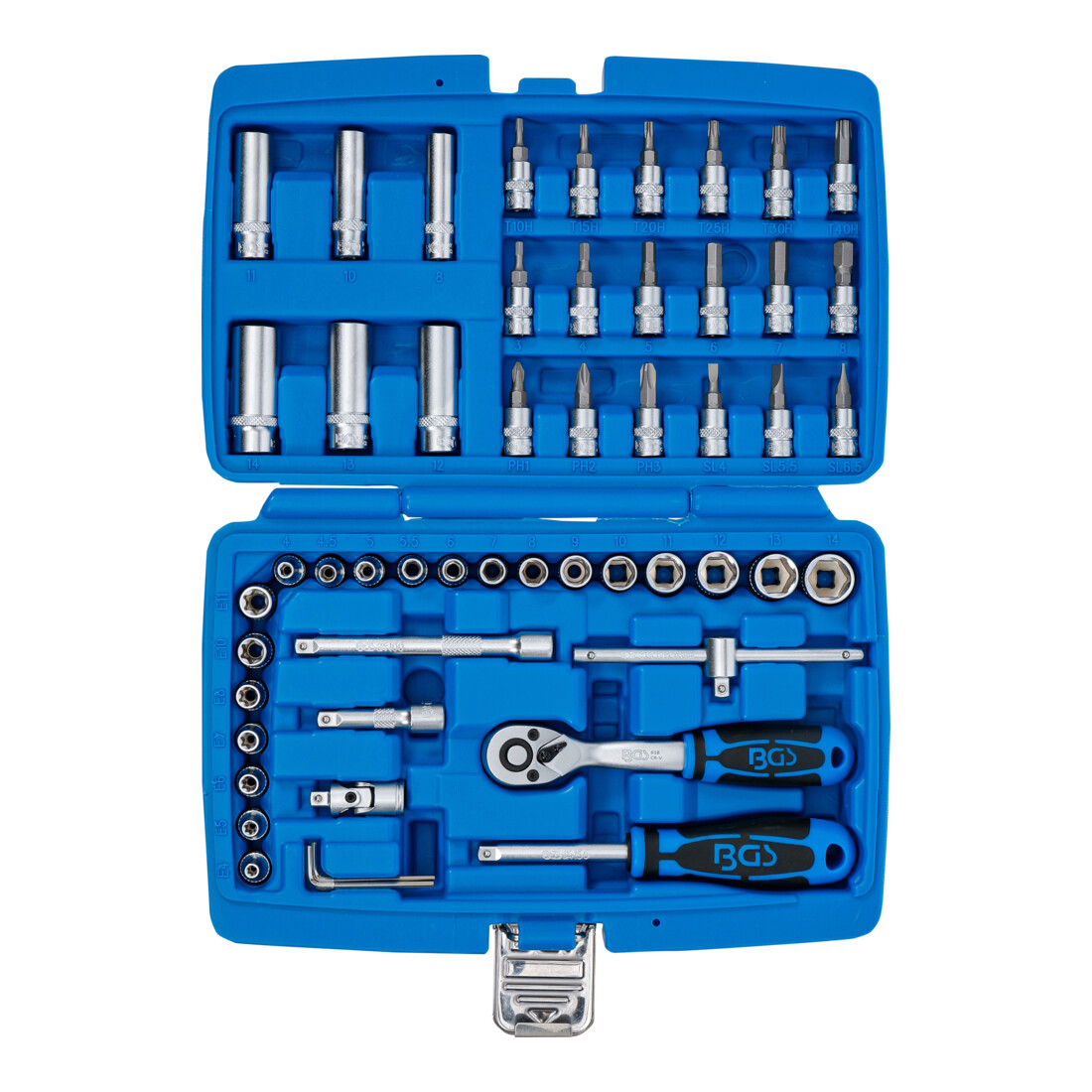 Coffret de douilles 6,3 mm (1/4") 53 pièces BGS