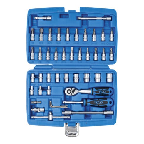 Coffret de douilles 6,3 mm (1/4") en pouces 46 pièces BGS
