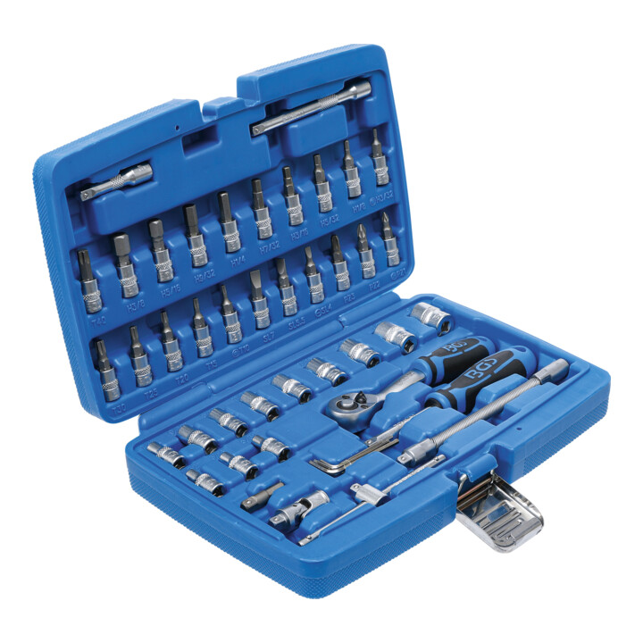 Coffret de douilles 6,3 mm (1/4") en pouces 46 pièces BGS