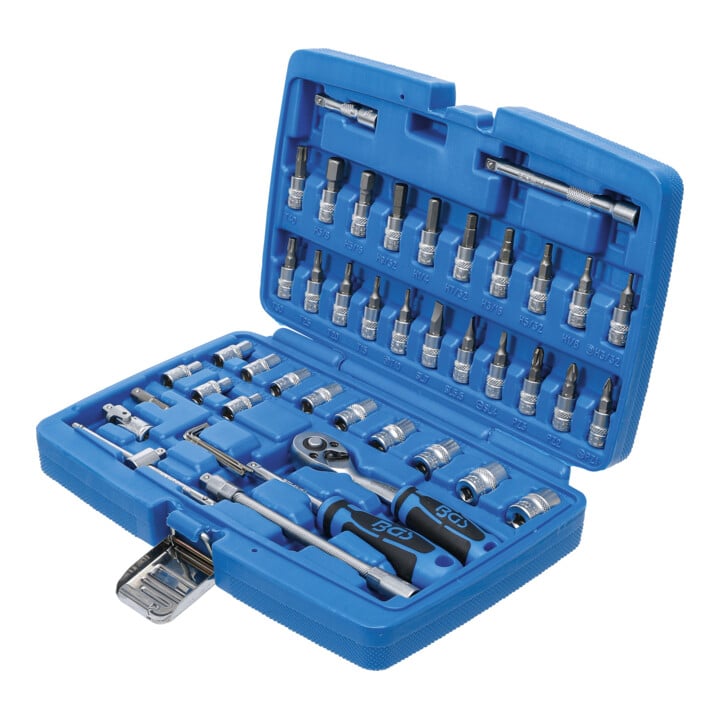 Coffret de douilles 6,3 mm (1/4") en pouces 46 pièces BGS
