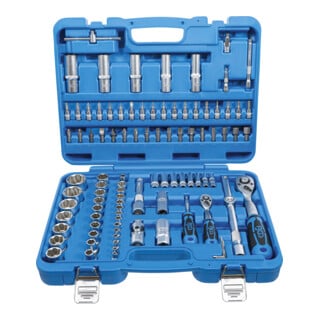 Coffret de Douilles à profil ondulé 6,3 mm (1/4") / 12,5 mm (1/2") 95 pièces BGS