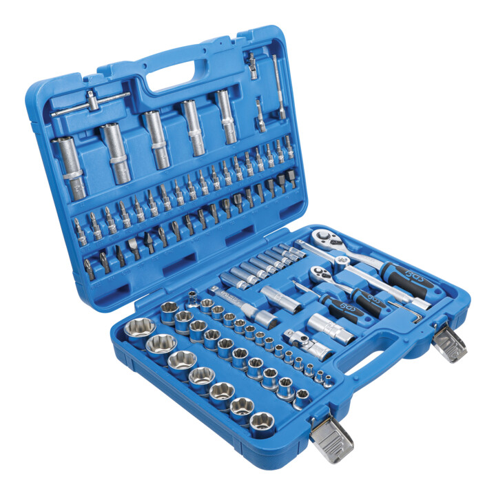 Coffret de Douilles à profil ondulé 6,3 mm (1/4") / 12,5 mm (1/2") 95 pièces BGS