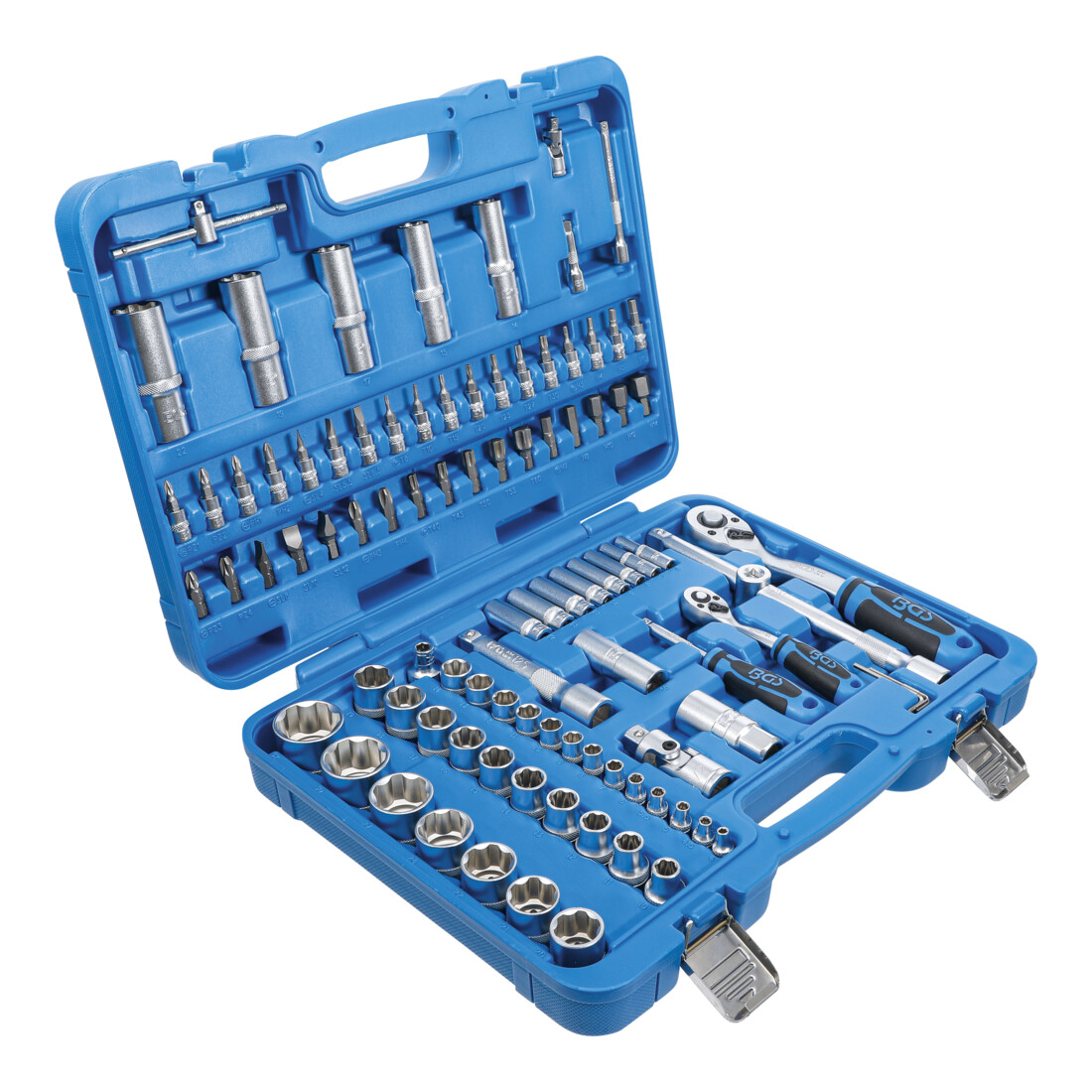 Coffret de Douilles à profil ondulé 6,3 mm (1/4") / 12,5 mm (1/2") 95 pièces BGS