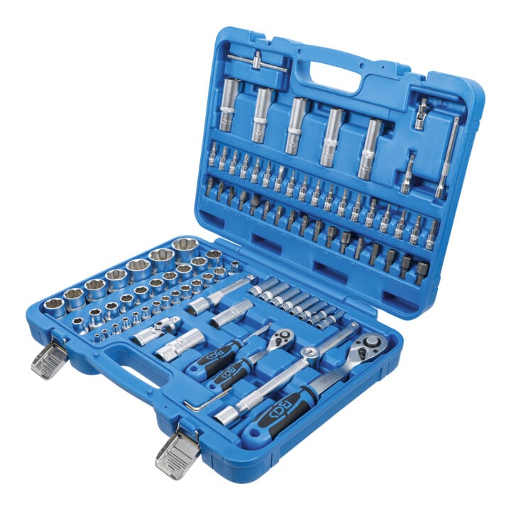 Coffret de Douilles à profil ondulé 6,3 mm (1/4") / 12,5 mm (1/2") 95 pièces BGS