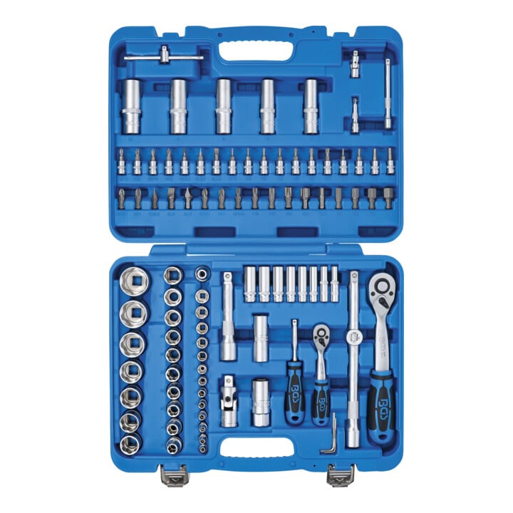 Coffret de Douilles à profil ondulé 6,3 mm (1/4") / 12,5 mm (1/2") 95 pièces BGS