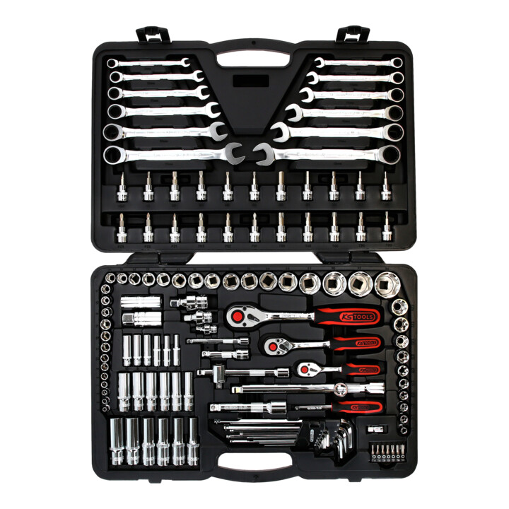 Coffret de douilles KS Tools 1/4"+3/8"+1/2" CHROMEplus, 124 pièces