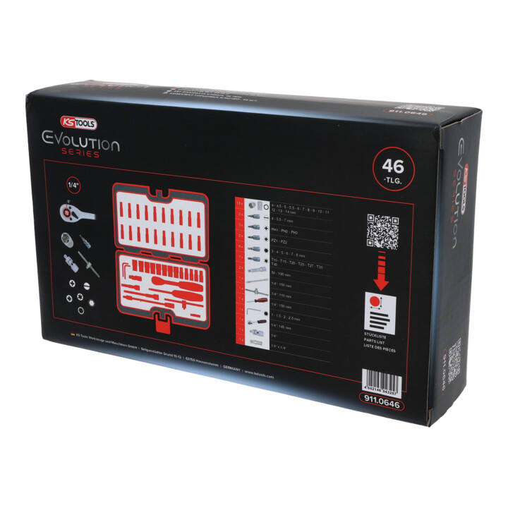 Coffret de douilles KS Tools 1/4"  46 pcs.