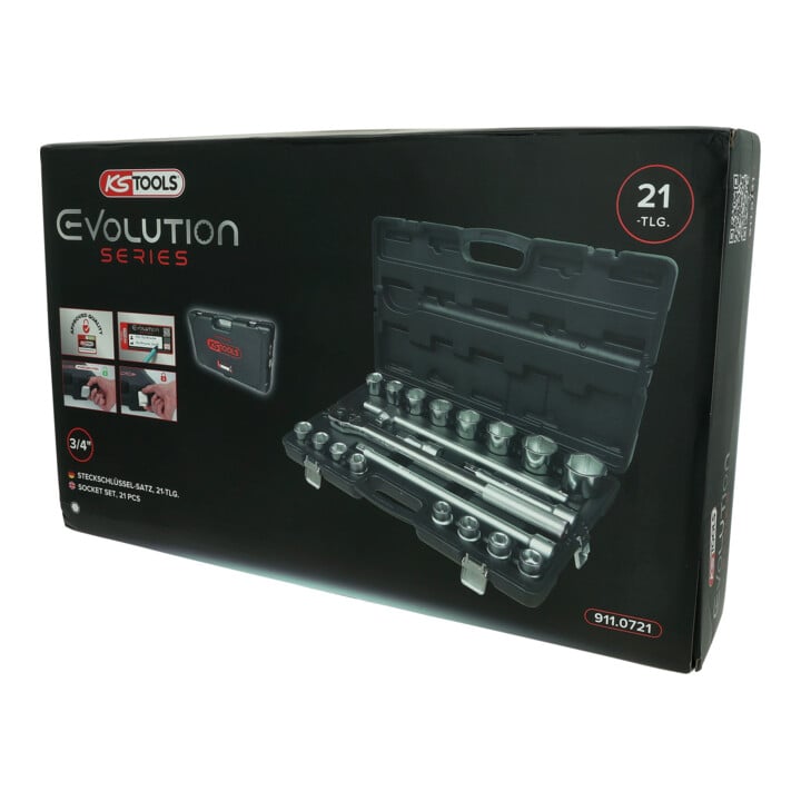 Coffret de douilles KS Tools 6 pans 3/4"  21 pcs.