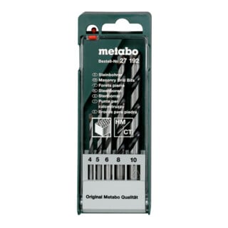 Coffret de forets à pierre, 5 pièces metabo