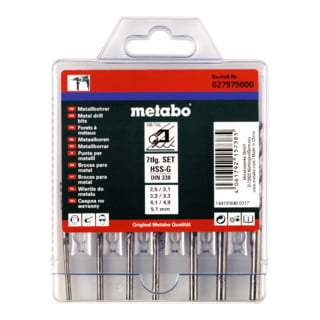Coffret de forets HSS-G, 7 pièces metabo