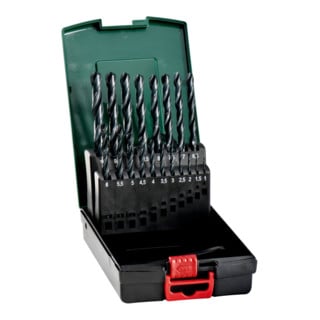 Coffret de forets HSS-R, 19 pièces metabo