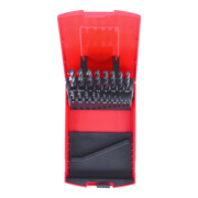 Coffret de forets HSS-R laminés, 19 pcs, en box PVC, 1-10mm-4