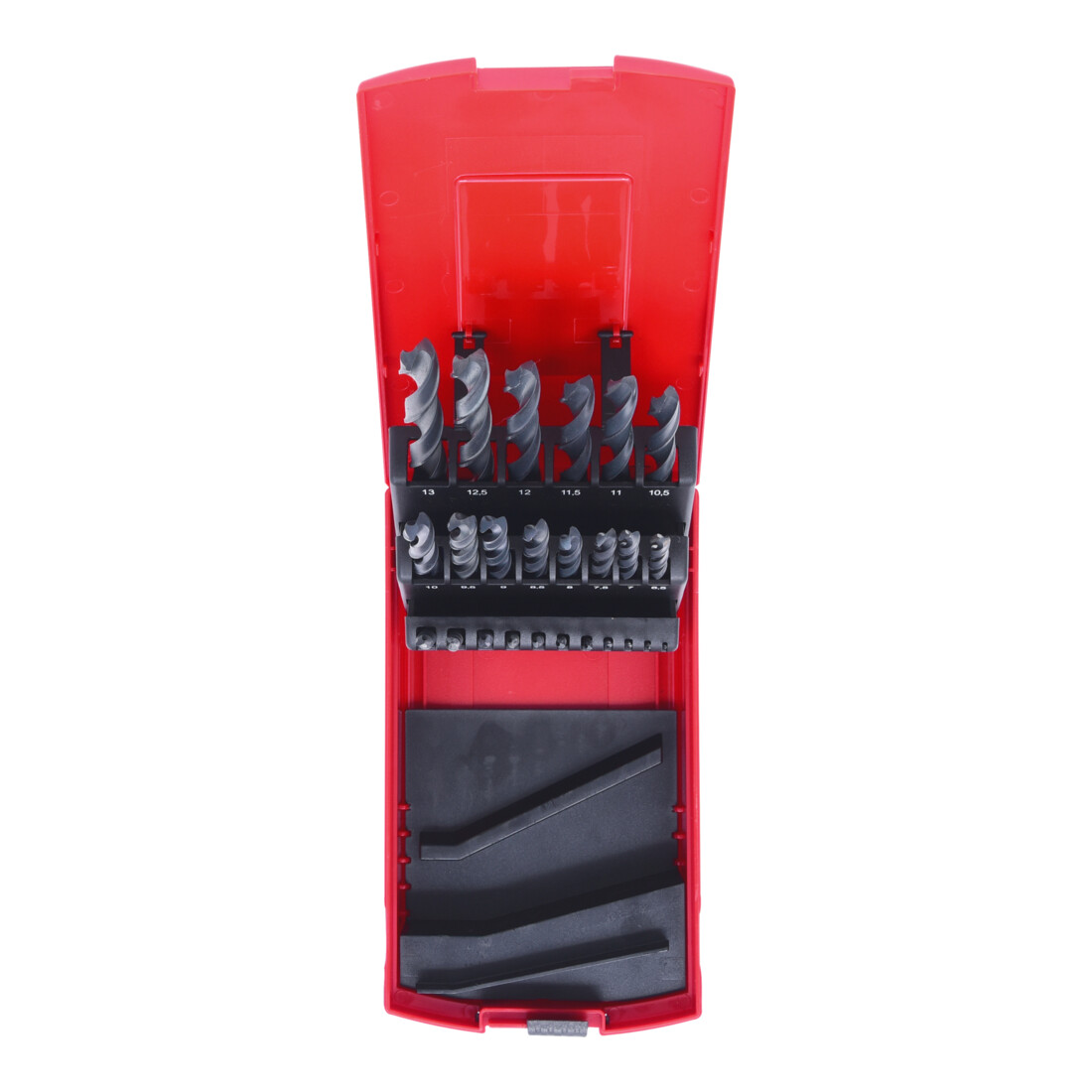Coffret de forets HSS-R laminés, 25 pcs, en box PVC, 1-13mm