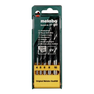 Coffret de mèches à bois, 5 pièces metabo