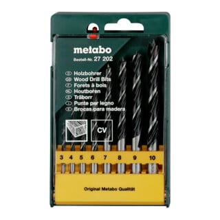 Coffret de mèches à bois, 8 pièces metabo