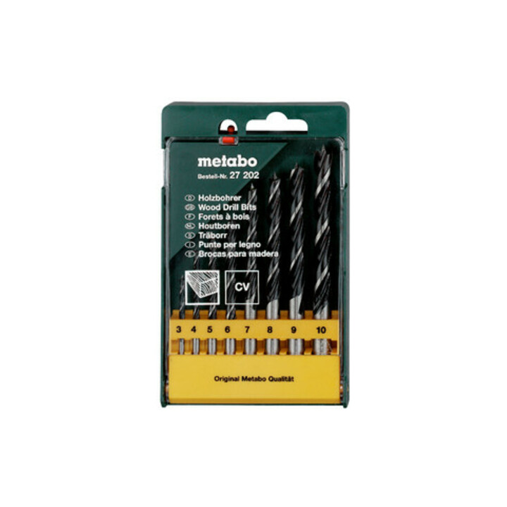 Coffret de mèches à bois, 8 pièces metabo