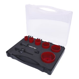 Coffret de scies cloches électricien, 8 pcs.