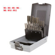 Coffret de tarauds HSS M 21 pcs. en box PVC, M3-M12-3