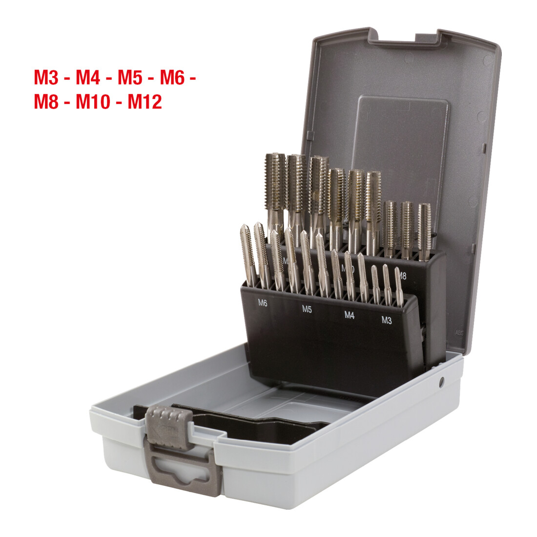 Coffret de tarauds HSS M 21 pcs. en box PVC, M3-M12
