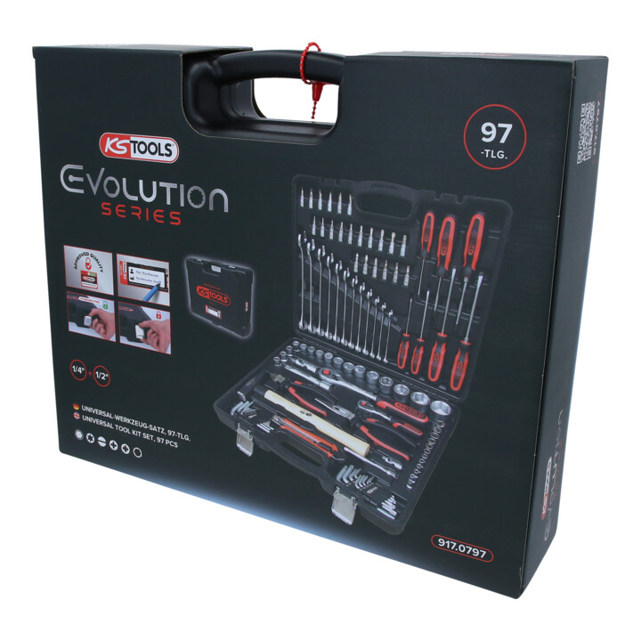 Coffret d'outils universels KS Tools 1/4"+1/2" 97 pièces