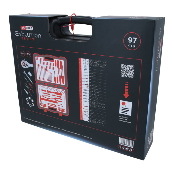 Coffret d'outils universels KS Tools 1/4"+1/2" 97 pièces