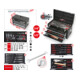 Coffret d'outils universels KS Tools 1/4"+1/2" CHROMEplus, 99 pcs.