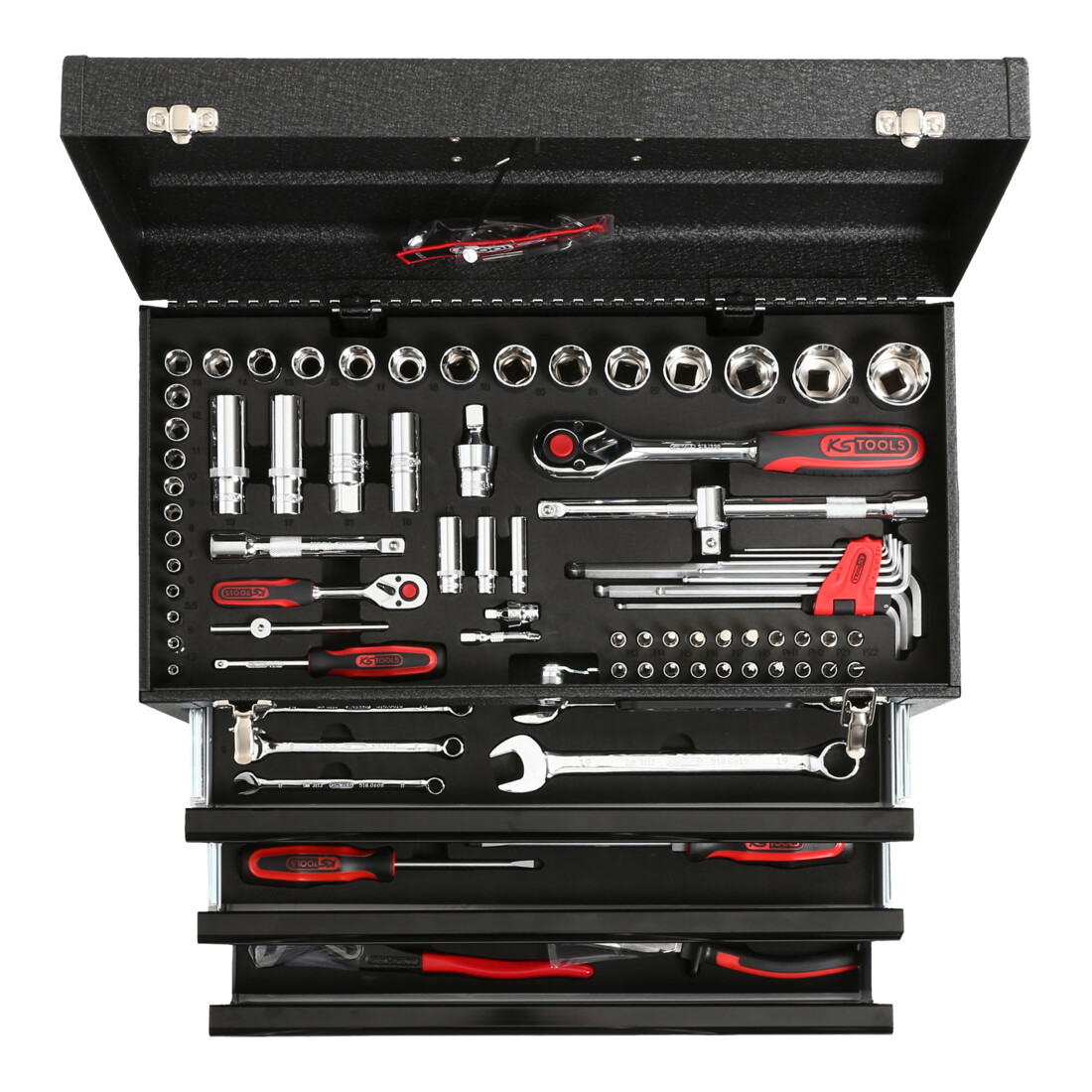 Coffret d'outils universels KS Tools 1/4"+1/2" CHROMEplus, 99 pcs.