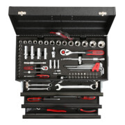 Coffret d'outils universels KS Tools 1/4"+1/2" CHROMEplus, 99 pièces GEAR-4