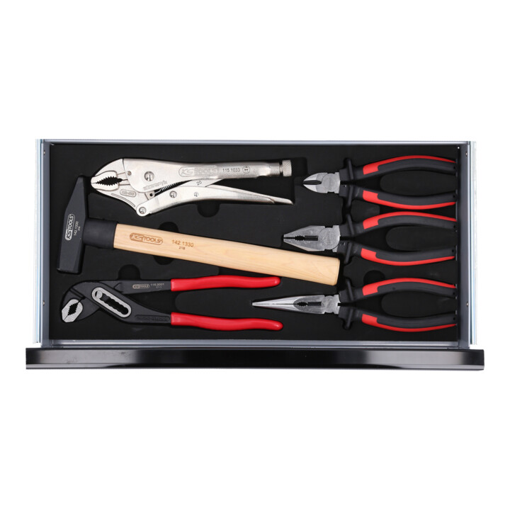 Coffret d'outils universels KS Tools 1/4"+1/2" CHROMEplus, 99 pièces GEAR