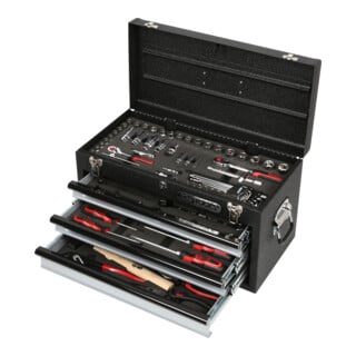 Coffret d'outils universels KS Tools CHROMEplus 1/4"+3/8", 99 pièces