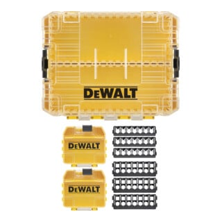 Coffret moyen DEWALT TOUGHCASE™ y compris boîtes de déversement et supports pour embouts de vissage 25mm et 57mm, vide à recharger DT70803-QZ