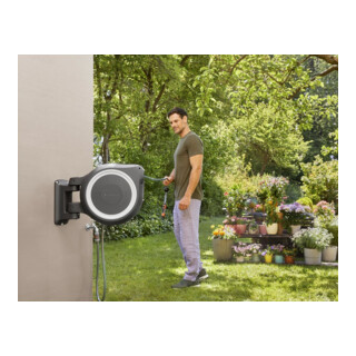 Coffret mural pour tuyau RollUp M/L GARDENA (blanc) 25 m
