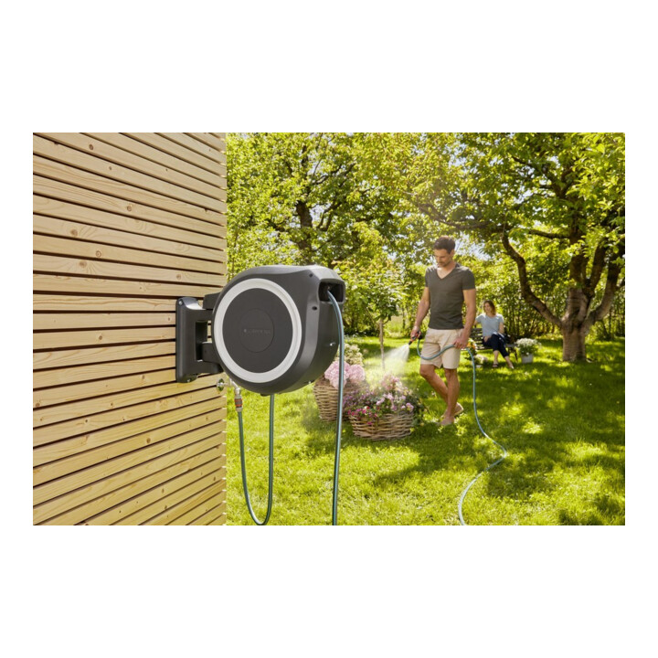 Coffret mural pour tuyau RollUp XL GARDENA (blanc) 35 m