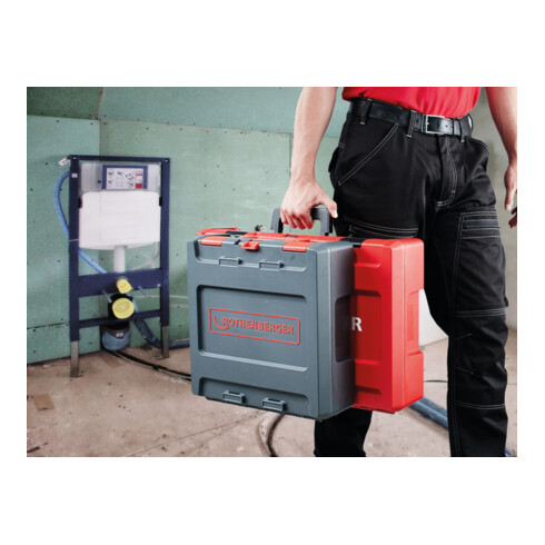 Coffret Rothenberger ROCASE 4414 rouge avec garniture pour sept mâchoires de pressage