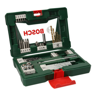 Coffret V-Line 48 pièces de forets et d’embouts TiN avec tige magnétique