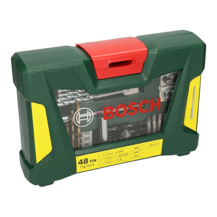 Coffret V-Line 48 pièces de forets et d’embouts TiN avec tige magnétique