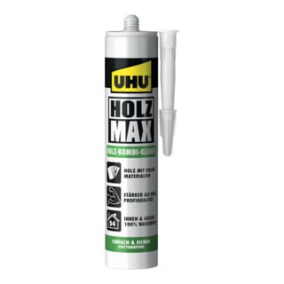 Colle de construction en bois HOLZ MAX EN 204: D4 beige 380 g cartouche UHU