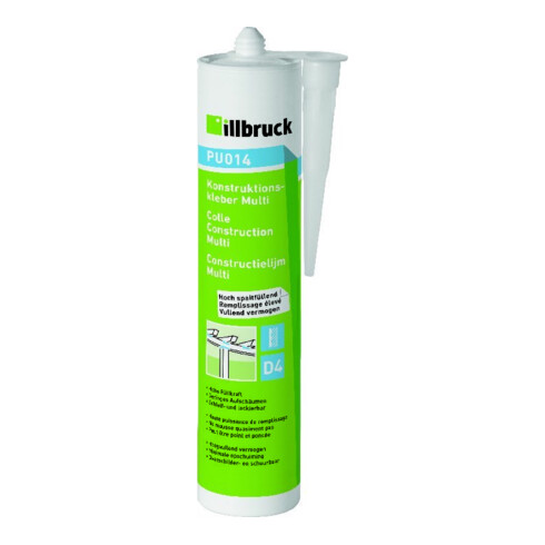 Colle de construction Illbruck Multi PU014 beige EN 204 : D4, cartouche de 330 g D4, cartouche de 330 g
