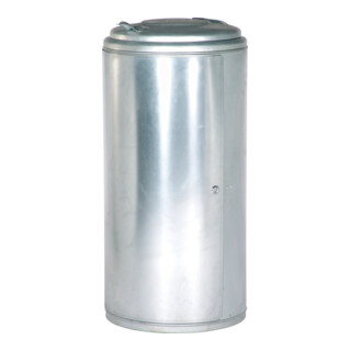 Collecteur de déchets 120 l galvanisé avec porte