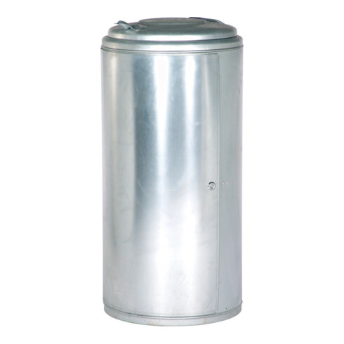 Collecteur de déchets 120 l galvanisé avec porte