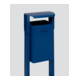 Collecteur de déchets AG 08 béton avec auvent, bleu gentiane Var-1