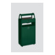 Collecteur de déchets/cendrier B 48 avec auvent, vert Var-1