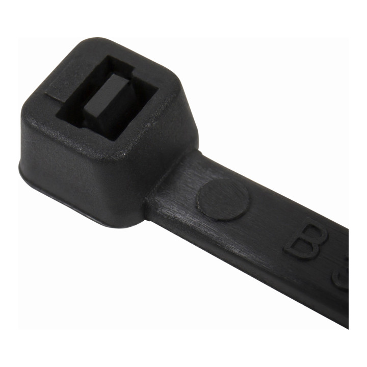 STIER Colliers de serrage en nylon noir, dentelés à l’intérieur