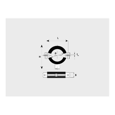 CELO Collier pour tuyau à usage intensif avec insert en EPDM M8+M10 RI 54 M8. M10 mm
